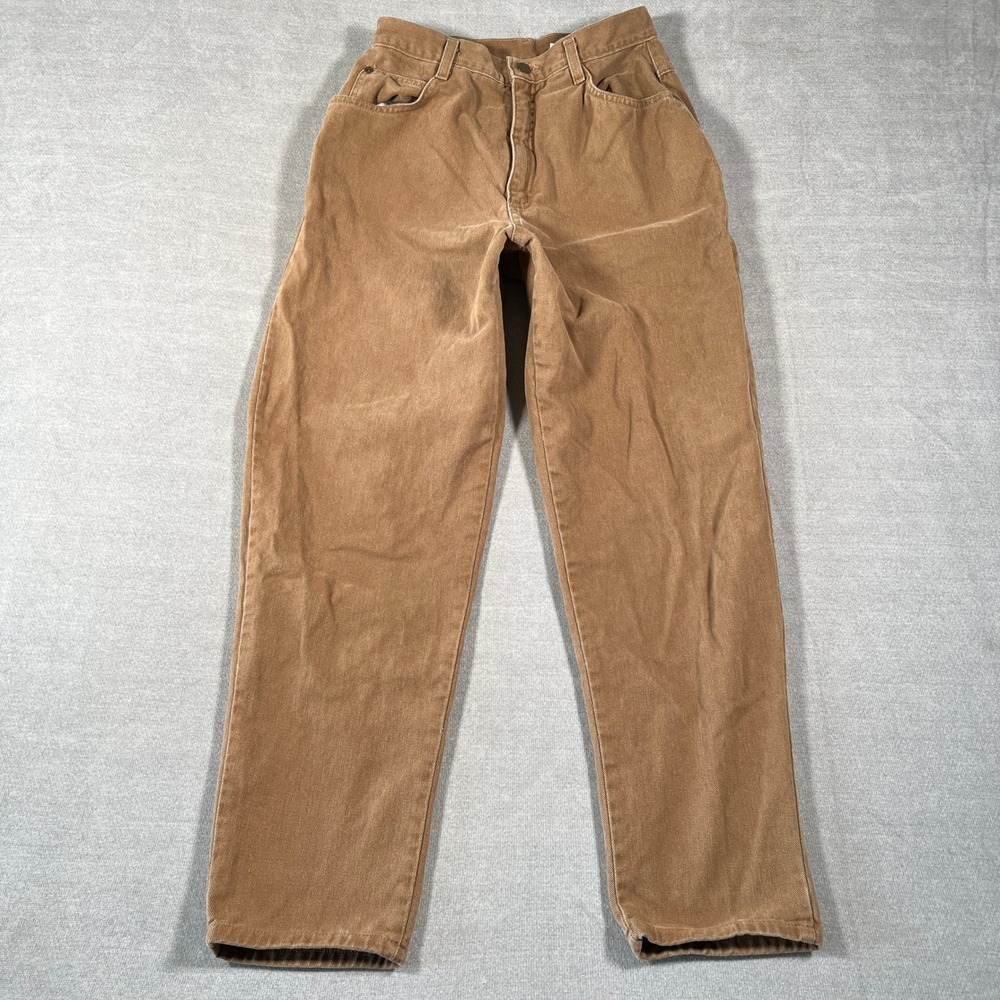 Hunt Club Vintage Straight Leg High Rise Pants Women 10 Petite Light Brown